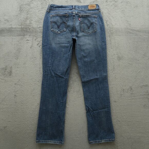 Levi's 505 Jeans Women's Size 4S Blue Mid-Rise Straight Denim 29" Inseam Stretch - Picture 12 of 16
